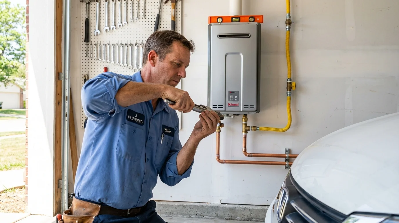 Tankless water heater installation by a Johns Plumbing LLC plumber in Chelan